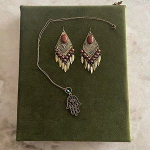 Cute earrings and necklace